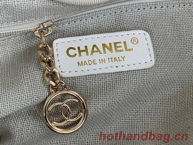 Chanel Canvas Tote Shopping Bag B66941 light gray