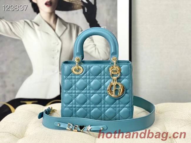 LADY DIOR MY ABCDIOR BAG Cannage Lambskin M0538O light blue