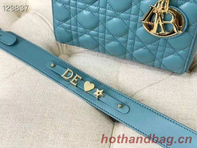 LADY DIOR MY ABCDIOR BAG Cannage Lambskin M0538O light blue