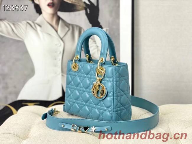 LADY DIOR MY ABCDIOR BAG Cannage Lambskin M0538O light blue