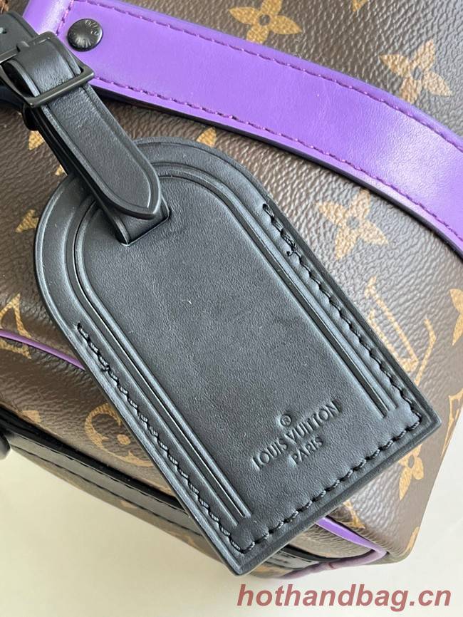 Louis Vuitton Monogram Canvas KEEPALL BANDOULIERE 25 M20900 purple