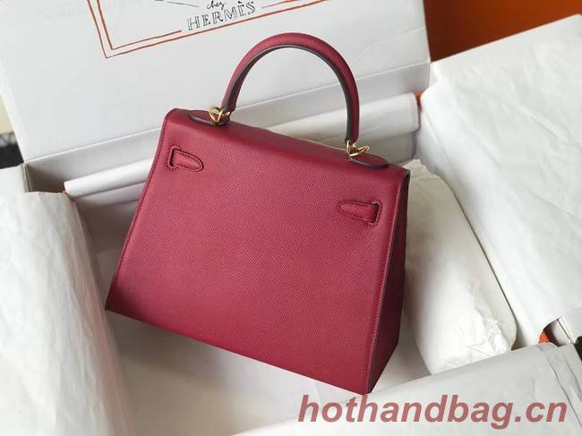 Hermes Original Epsom Leather KEL2578 Burgundy