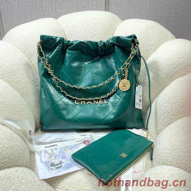 CHANEL 22 HANDBAG AS3260 green