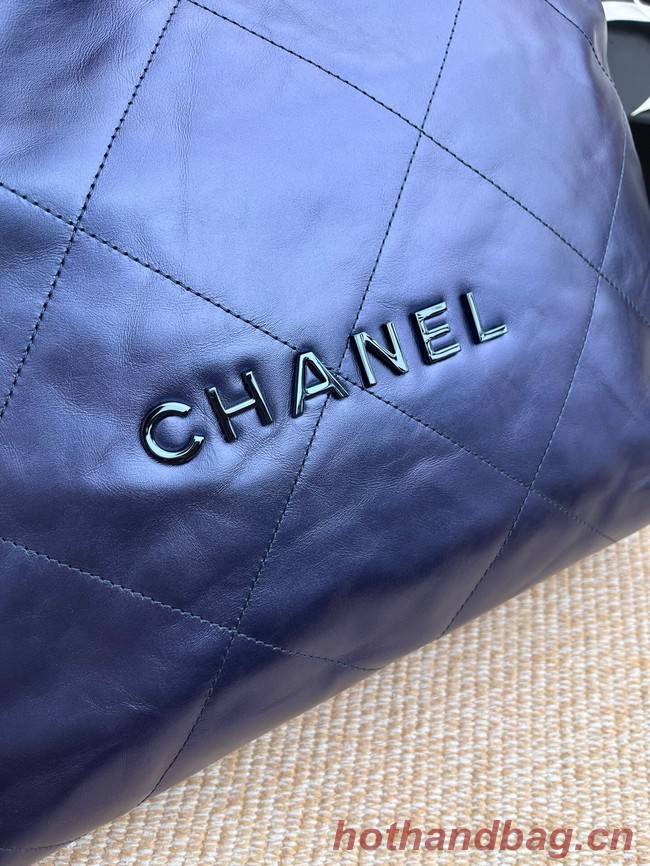 CHANEL 22 HANDBAG AS3262 Navy Blue