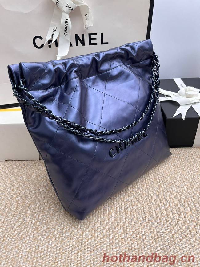 CHANEL 22 HANDBAG AS3262 Navy Blue