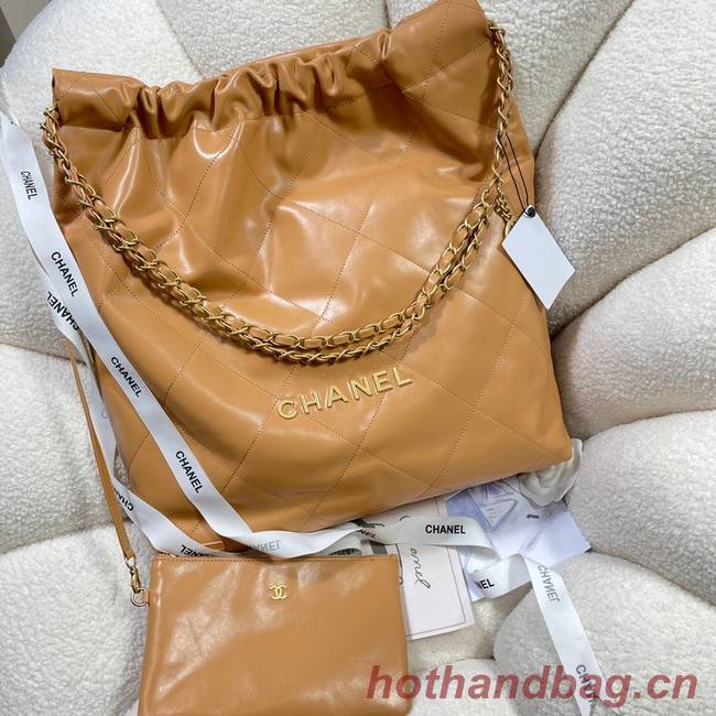 CHANEL 22 HANDBAG AS3262 apricot