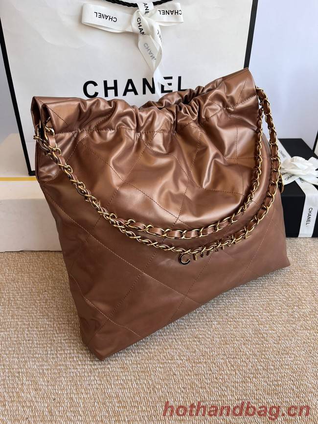 CHANEL 22 HANDBAG AS3262 brown