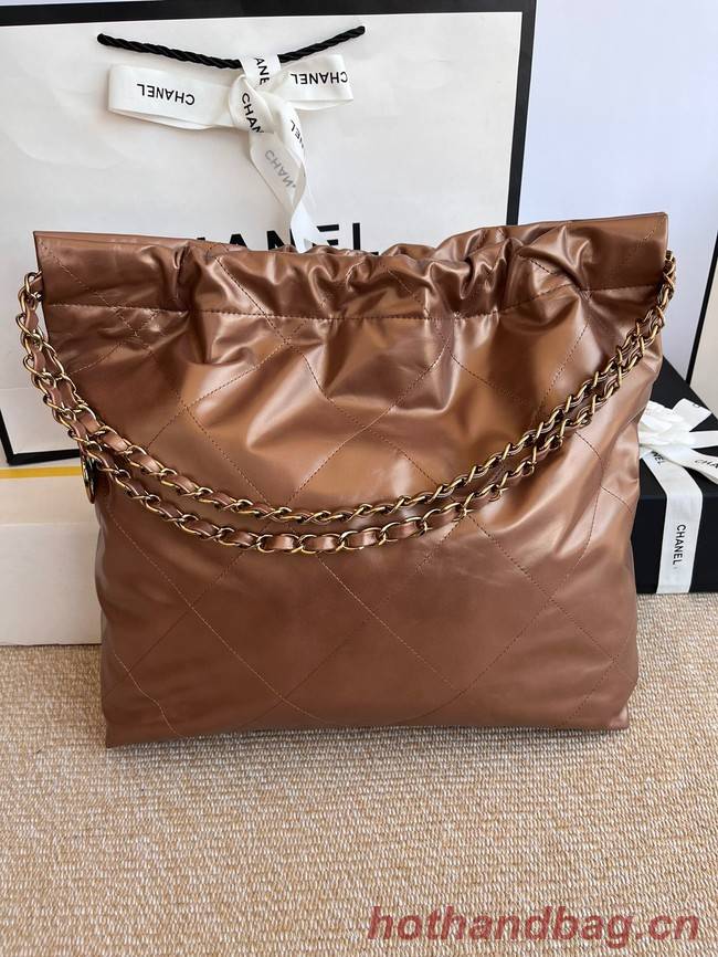 CHANEL 22 HANDBAG AS3262 brown