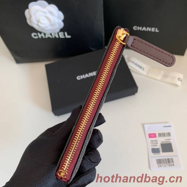 Chanel Calfskin Leather & Gold-Tone Metal A69271 black