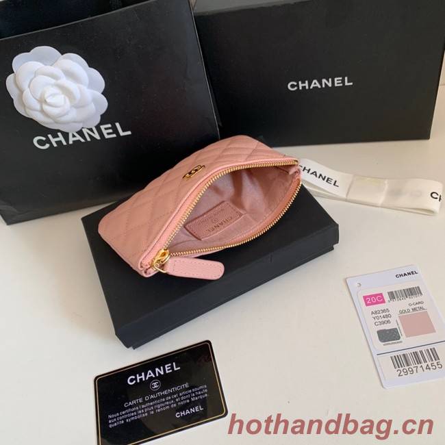 Chanel Calfskin Leather & Gold-Tone Metal A69271 pink