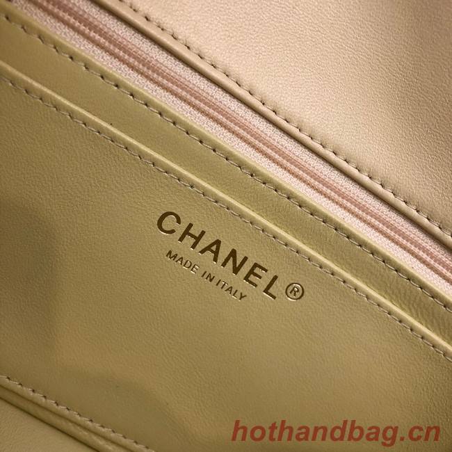 Chanel Classic Flap Bag Original Sheepskin Leather A1116 apricot&Gold-Tone Metal