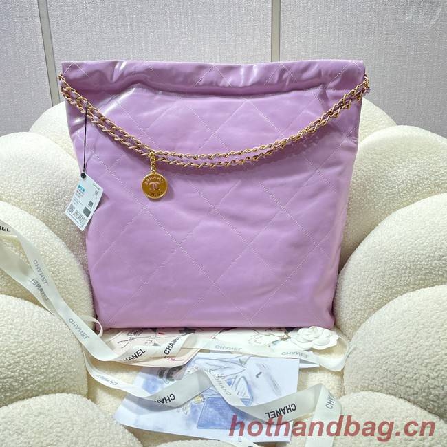 CHANEL 22 HANDBAG AS3262 Purple