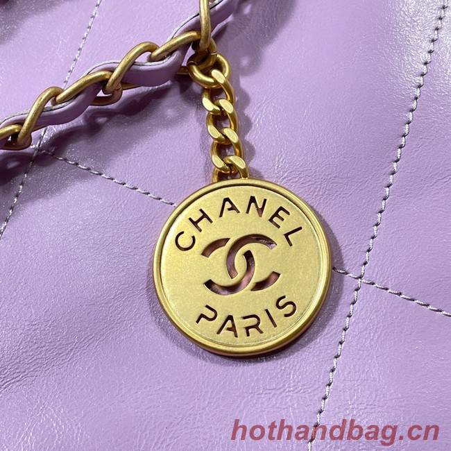 CHANEL 22 HANDBAG AS3262 Purple