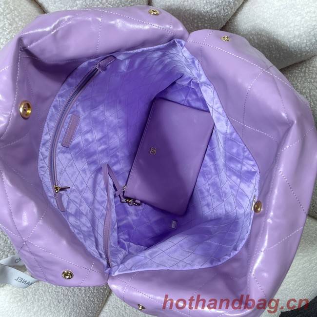 CHANEL 22 HANDBAG AS3262 Purple