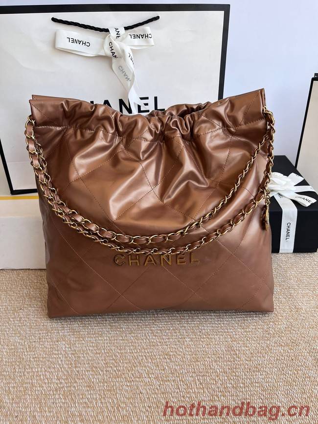 CHANEL 22 HANDBAG AS3262 brown