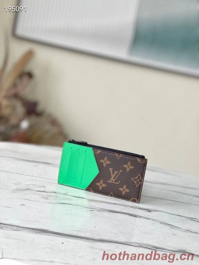 Louis Vuitton COIN CARD HOLDER M81627 green