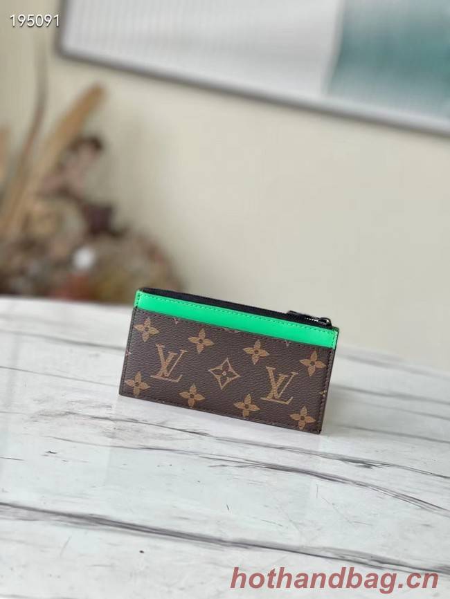 Louis Vuitton COIN CARD HOLDER M81627 green