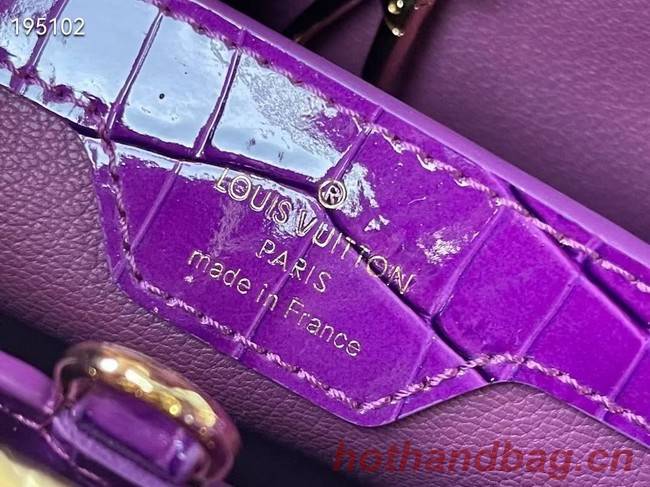 Louis Vuitton crocodile skin CAPUCINES BB M48865 purple