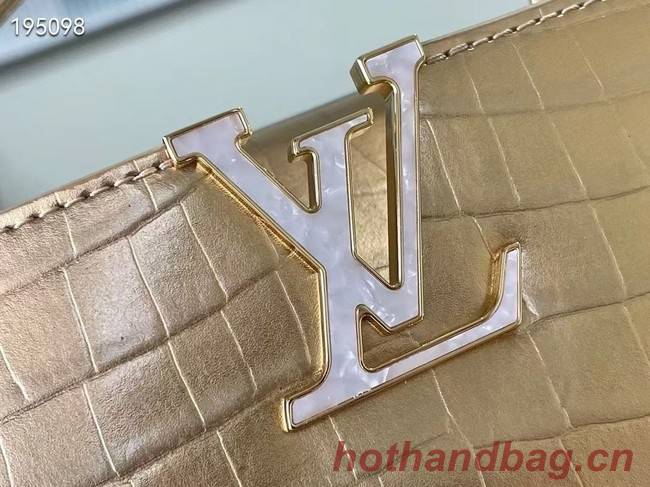 Louis Vuitton crocodile skin CAPUCINES MINI M81190 gold