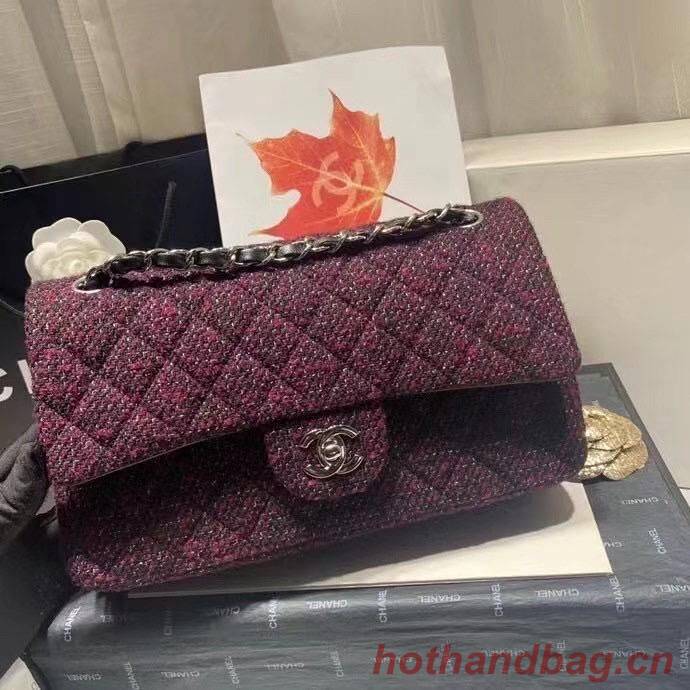 Chanel 2.55 Flap Bag 1112 Wine with Silver Hardware