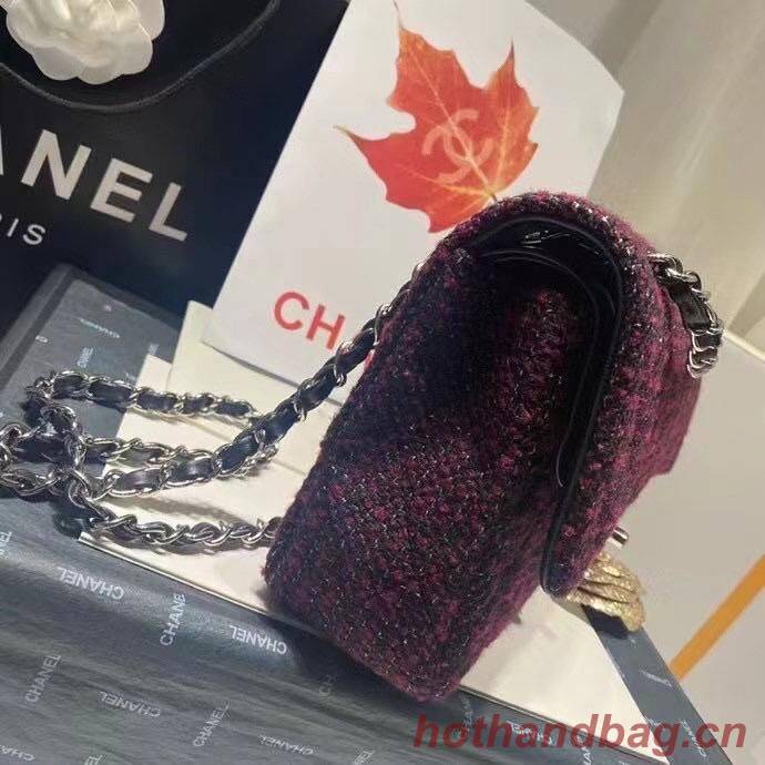 Chanel 2.55 Flap Bag 1112 Wine with Silver Hardware