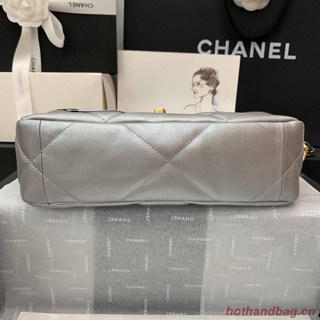 CHANEL Original Lambskin 19 Flap Bag AS1160 AS1161 Silver