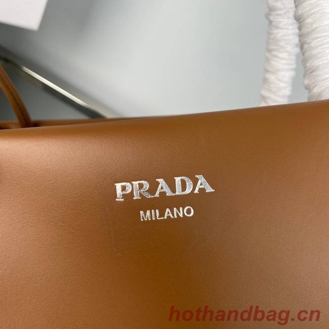 Prada Leather Triangle bag 1BA368 brown