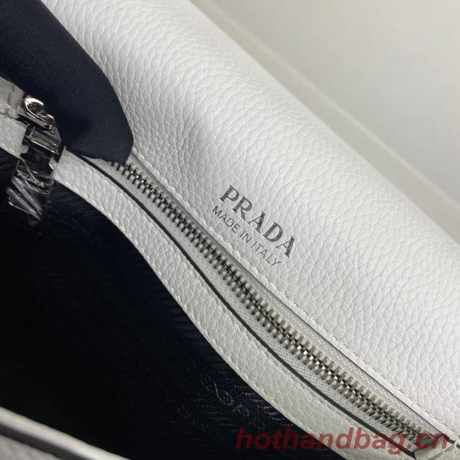 Prada Leather bag with shoulder strap 1BD314 white