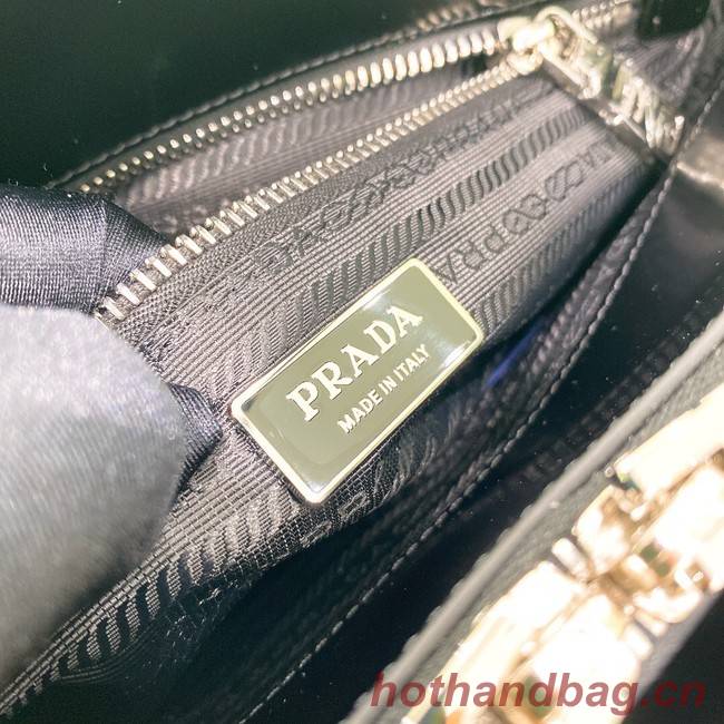 Prada Re-Edition 1995 brushed-leather small shoulder bag 1BA357 black