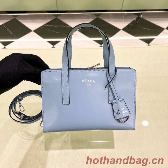 Prada Re-Edition 1995 brushed-leather small shoulder bag 1BA357 light blue