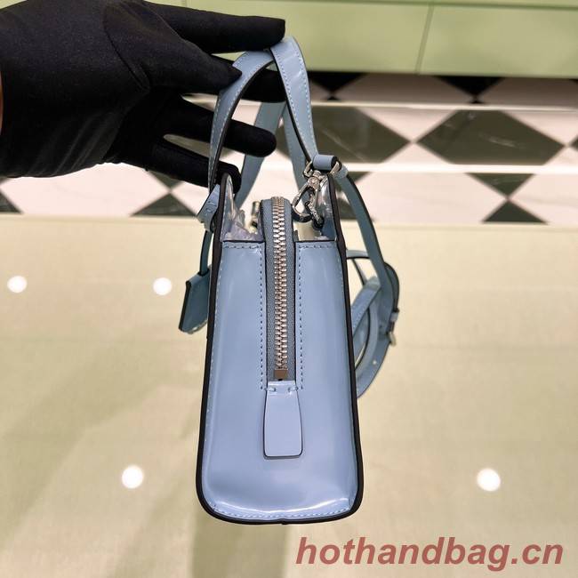 Prada Re-Edition 1995 brushed-leather small shoulder bag 1BA357 light blue