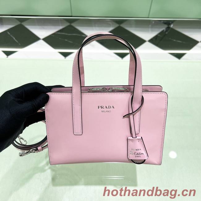 Prada Re-Edition 1995 brushed-leather small shoulder bag 1BA357 pink