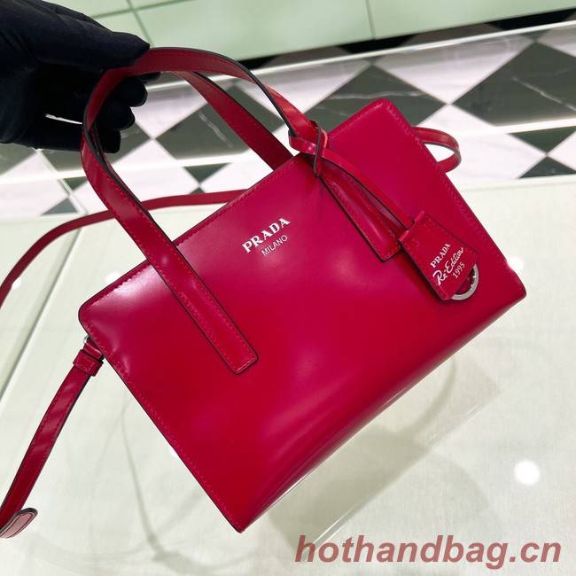 Prada Re-Edition 1995 brushed-leather small shoulder bag 1BA357 red