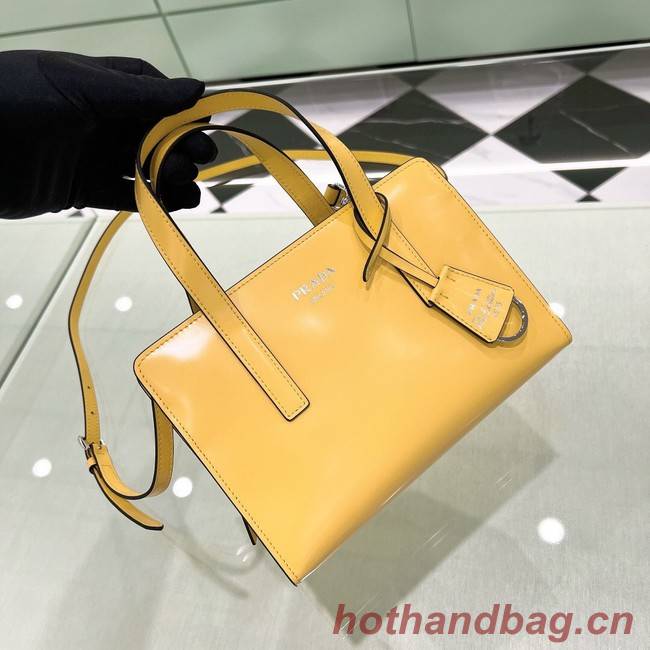 Prada Re-Edition 1995 brushed-leather small shoulder bag 1BA357 yellow