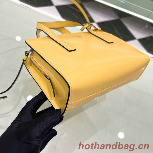 Prada Re-Edition 1995 brushed-leather small shoulder bag 1BA357 yellow