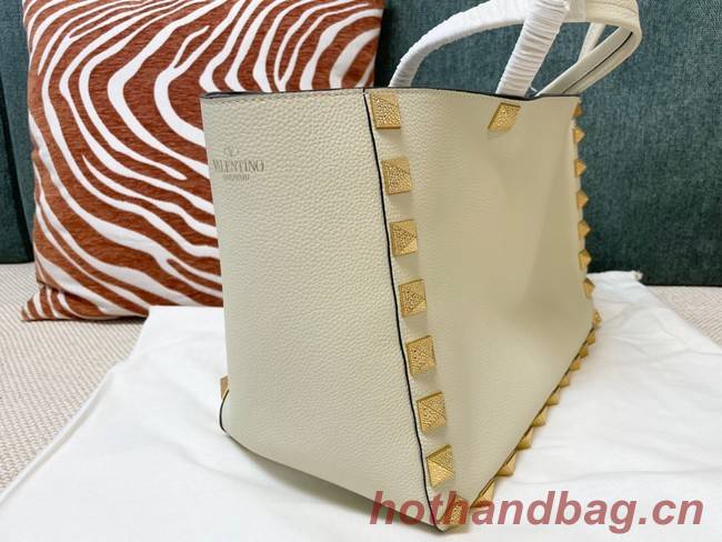 VALENTINO GARAVANI Loco Calf leather bag 0066 white