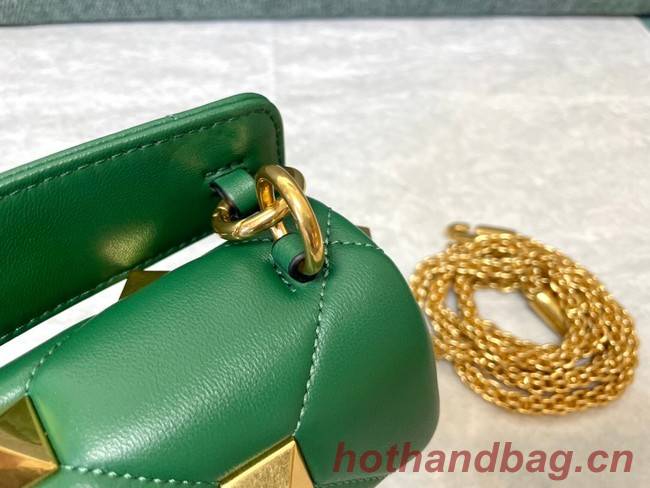 VALENTINO GARAVANI ROMAN STUD Small sheepskin bag 1W2B0L04 green