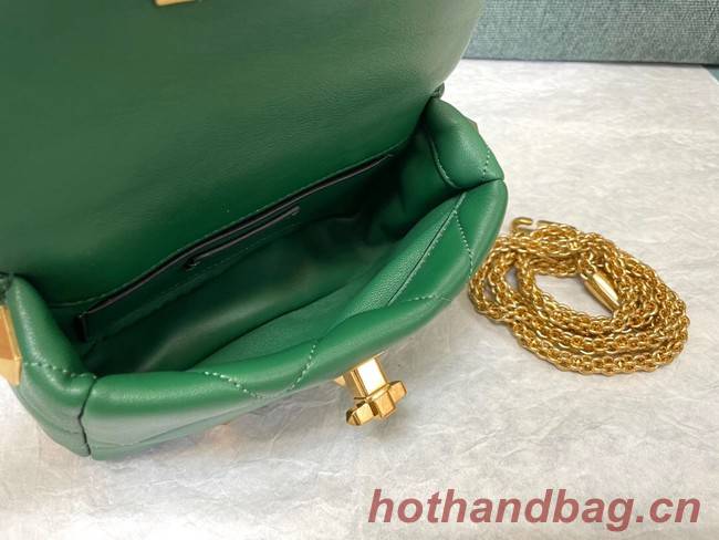 VALENTINO GARAVANI ROMAN STUD Small sheepskin bag 1W2B0L04 green