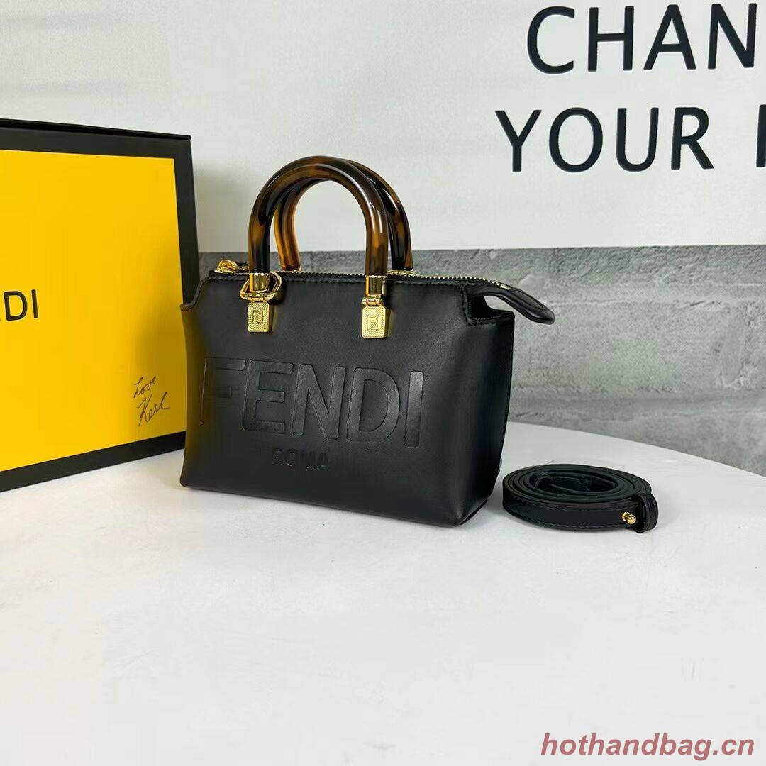 Fendi By The Way Mini Small leather Boston bag 8BS067A black