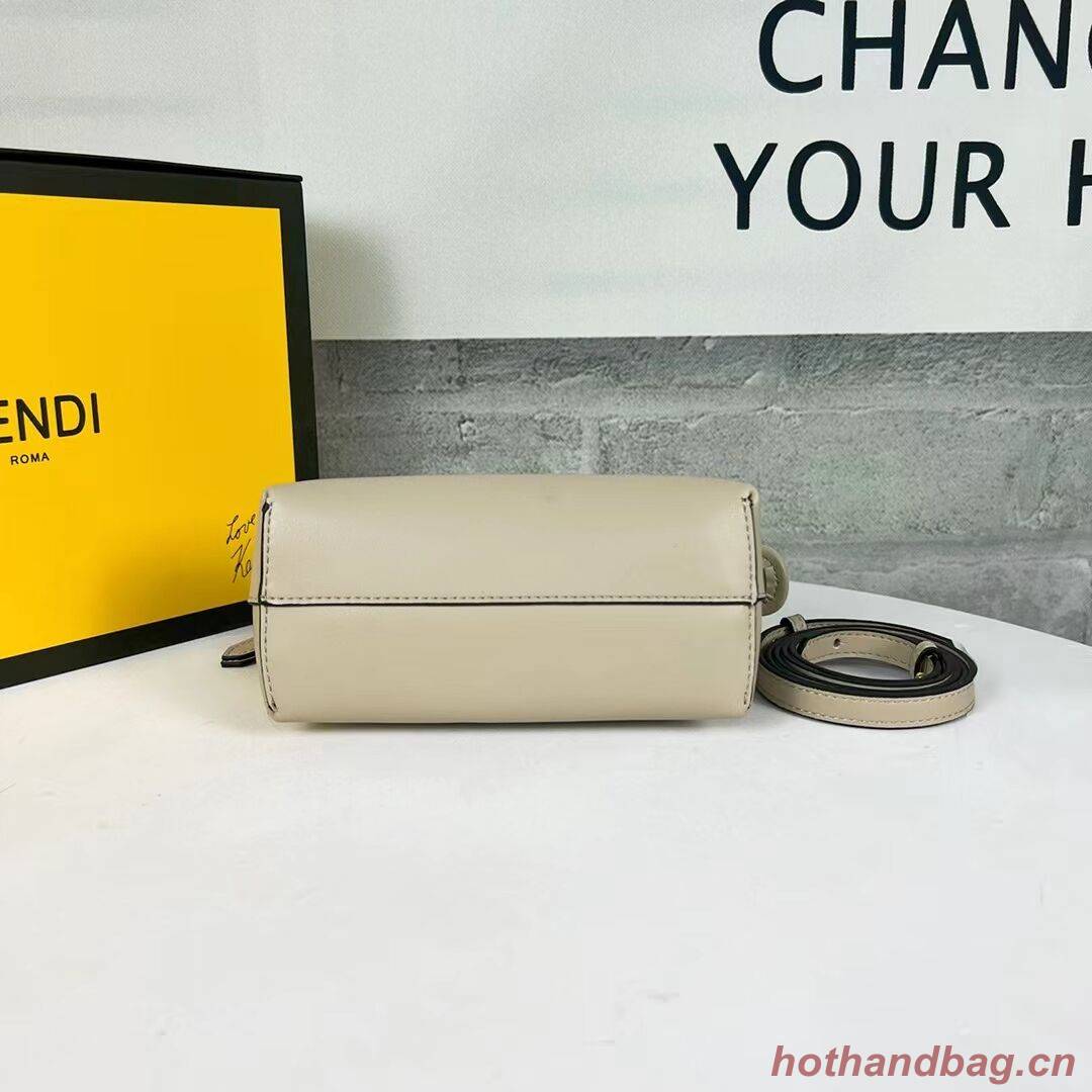 Fendi By The Way Mini Small leather Boston bag 8BS067A dove gray