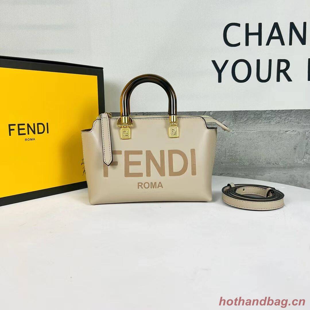 Fendi By The Way Mini Small leather Boston bag 8BS067A dove gray