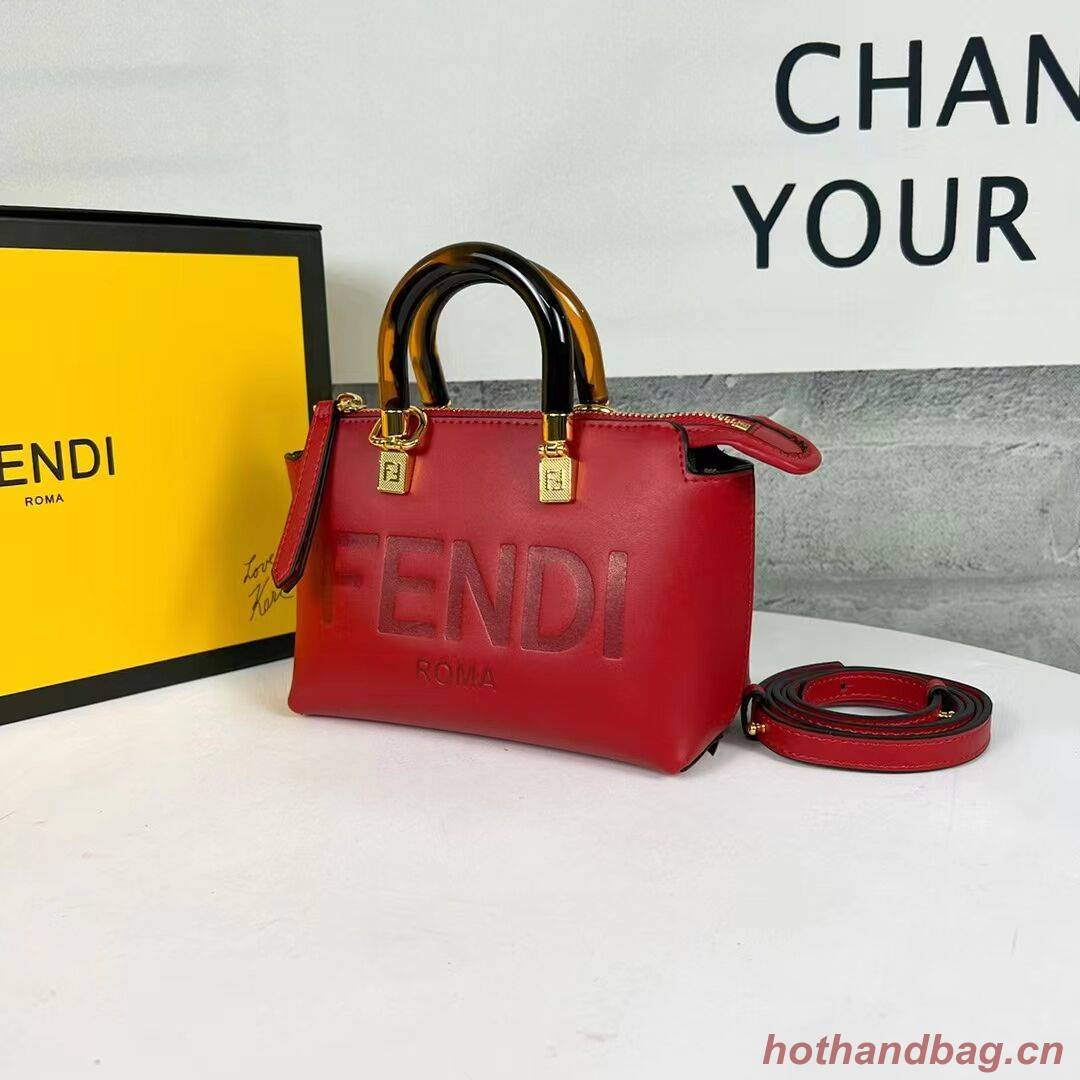 Fendi By The Way Mini Small leather Boston bag 8BS067A red