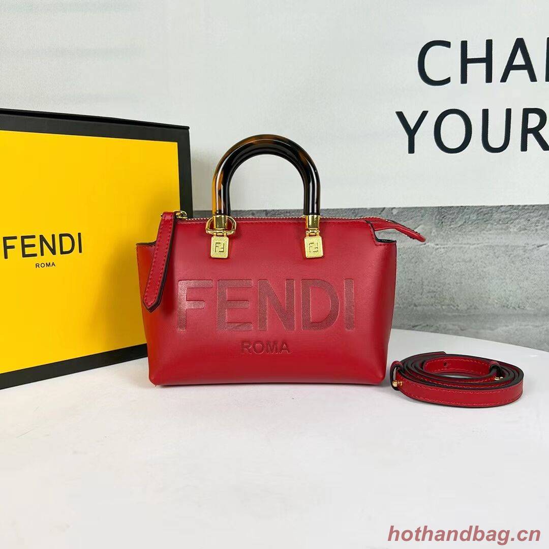 Fendi By The Way Mini Small leather Boston bag 8BS067A red