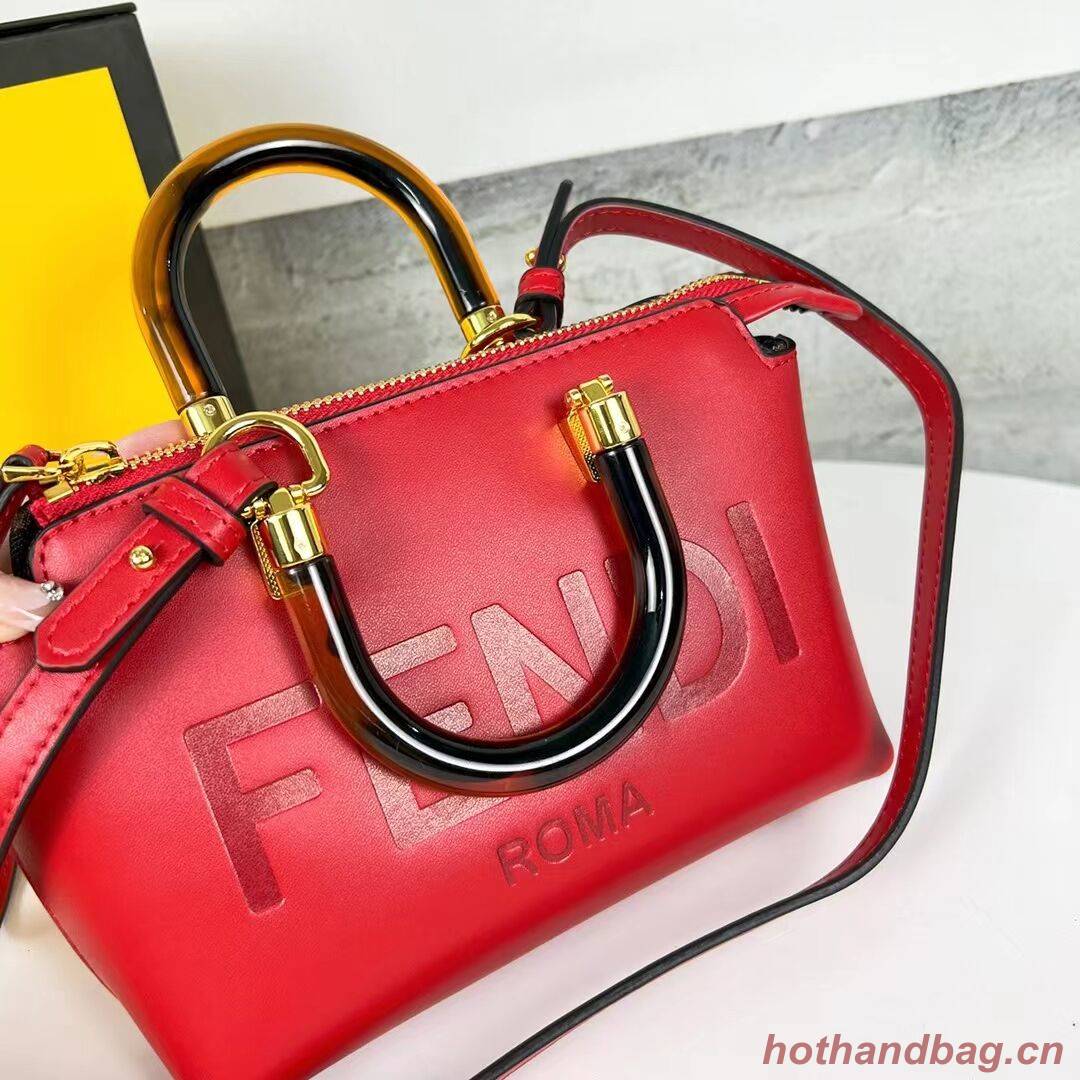 Fendi By The Way Mini Small leather Boston bag 8BS067A red