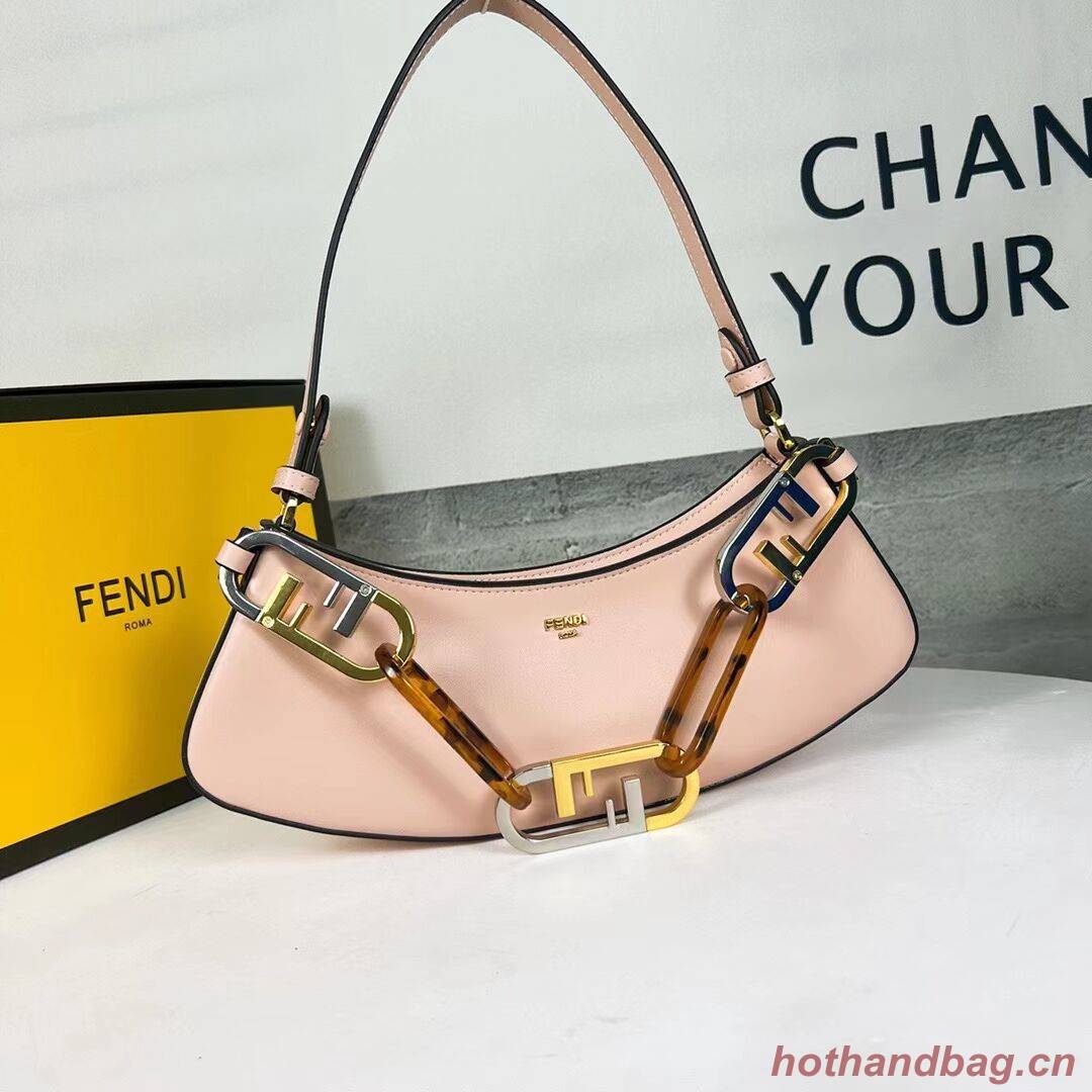 Fendi O Lock Swing Mint leather pouch 8BS068A light pink