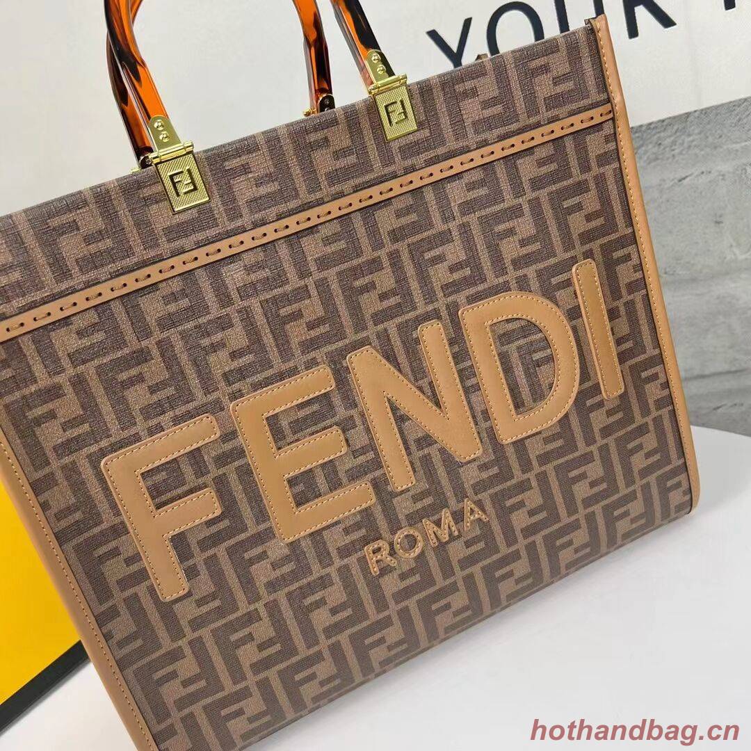 Fendi Tote Fabric Graffiti Print Shopping Bag F0707-4