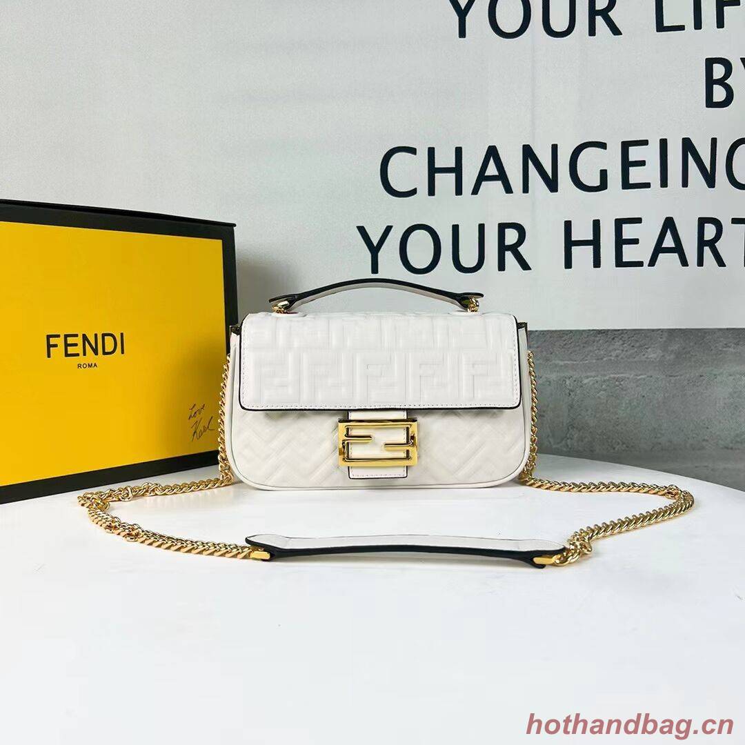 Fendi Baguette Beige nappa leather bag F0881 Beige 