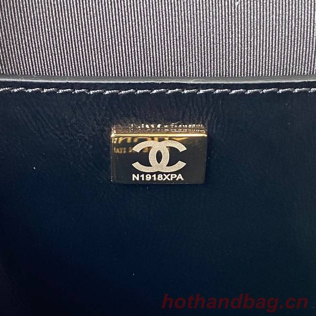 Chanel Lambskin & Gold-Tone Metal Backpack AS3332 black