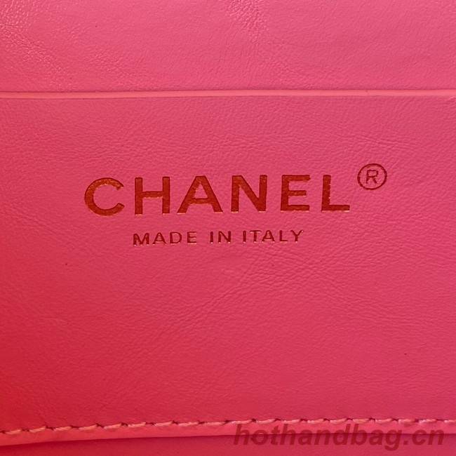 Chanel Lambskin & Gold-Tone Metal Backpack AS3332 pink