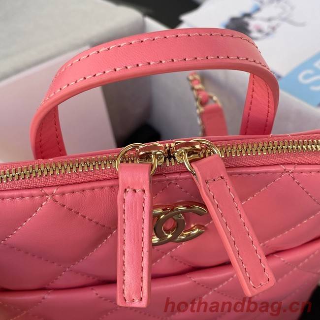 Chanel Lambskin & Gold-Tone Metal Backpack AS3332 pink